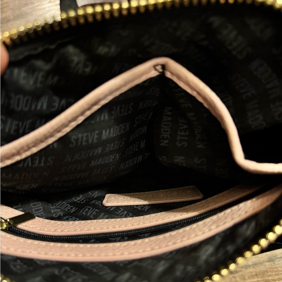 STEVE MADDEN Faux Leather Pink Quilted Crossbody Bag Purse Fashion - Picture 9 of 15